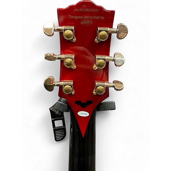 Used Firefly ELITE SINGLE CUT CUSTOM COPY Red to Black Fade Solid Body Electric Guitar