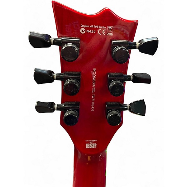 Used ESP LTD Viper 1000 Deluxe Trans Red Solid Body Electric Guitar