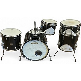 Used Gretsch Drums 5 Piece Renown 57 Black and White Drum Kit