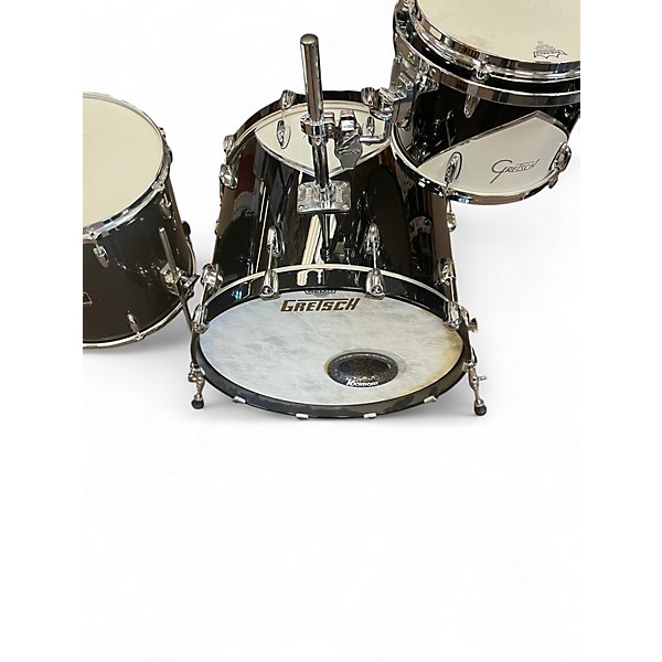 Used Gretsch Drums 5 Piece Renown 57 Black and White Drum Kit