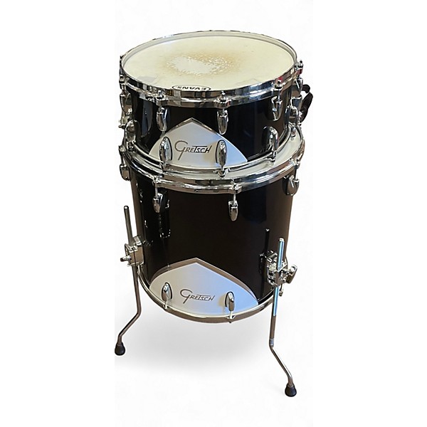 Used Gretsch Drums 5 Piece Renown 57 Black and White Drum Kit