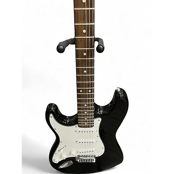 Used SX LEFTY S SHAPE Black Solid Body Electric Guitar