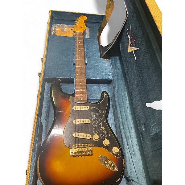 Used Fender Custom Shop Stevie Ray Vaughan Signature Stratocaster Relic 3 Color Sunburst Solid Body Electric Guitar