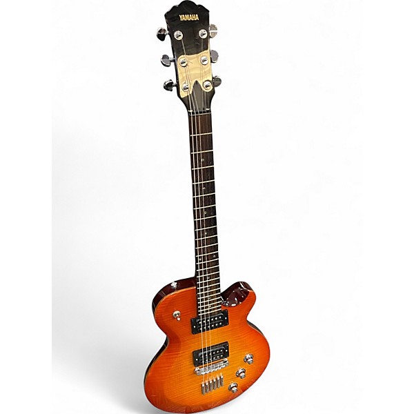 Used Yamaha aes620 Amber Solid Body Electric Guitar