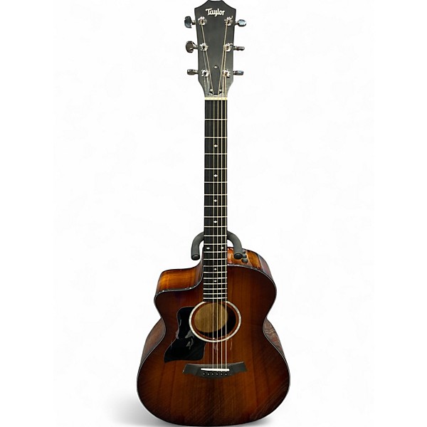 Used Taylor 224CEKDLX left handed Brown Sunburst Acoustic Electric Guitar