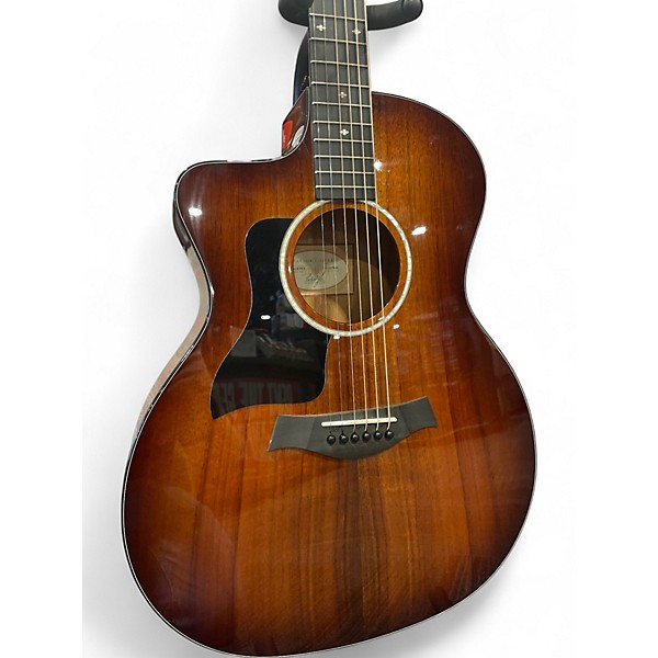 Used Taylor 224CEKDLX left handed Brown Sunburst Acoustic Electric Guitar
