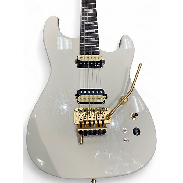 Used Fu-tone Pro Tone Cream Solid Body Electric Guitar
