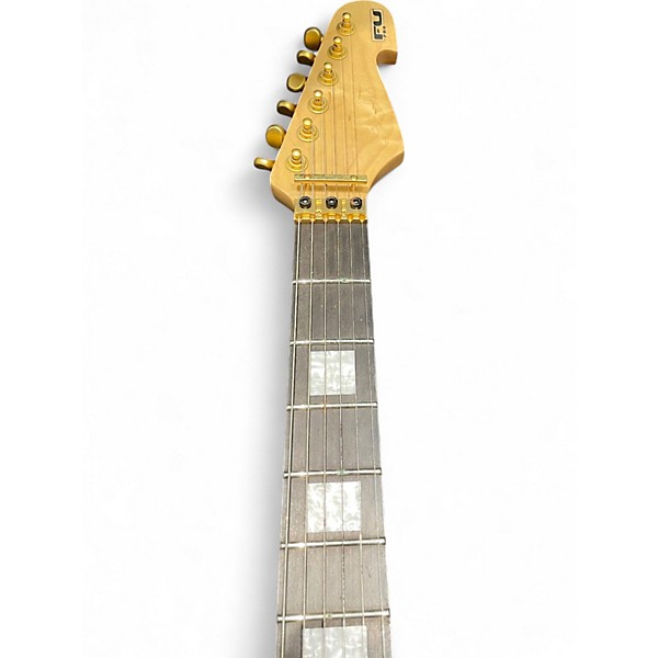 Used Fu-tone Pro Tone Cream Solid Body Electric Guitar