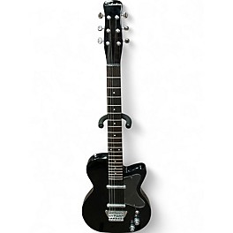 Used Silvertone St Style Black Solid Body Electric Guitar