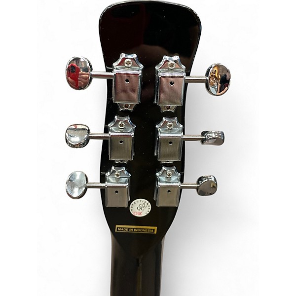 Used Silvertone St Style Black Solid Body Electric Guitar