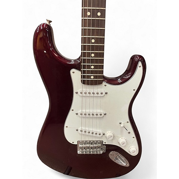 Used Starcaster by Fender Stratocaster Wine Red Solid Body Electric Guitar