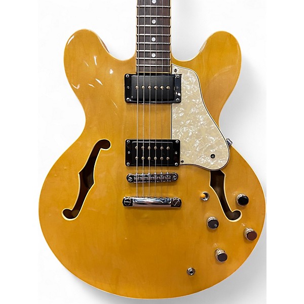 Used Austin AU796 Yellow Hollow Body Electric Guitar