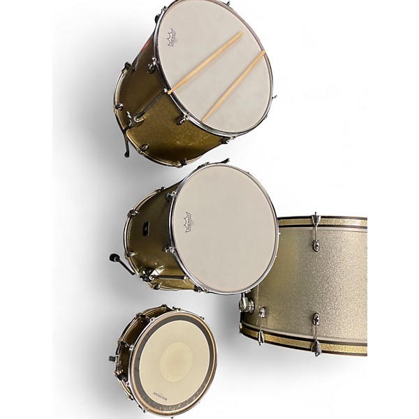 Used Gretsch Drums 5 Piece Catalina Club Rock GOLDEN SPARKLE Drum Kit