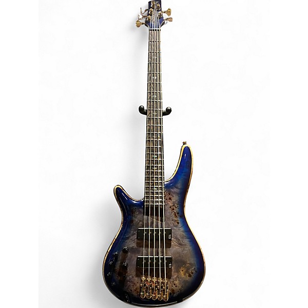 Used Ibanez Premium SR2605L Cerulean Blue Electric Bass Guitar