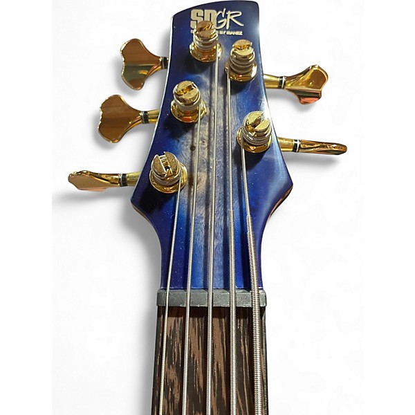 Used Ibanez Premium SR2605L Cerulean Blue Electric Bass Guitar