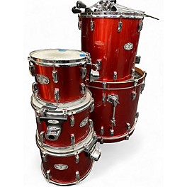 Used Pearl 5 Piece Vision Candy Apple Red Metallic Drum Kit