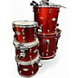 Used Pearl 5 Piece Vision Candy Apple Red Metallic Drum Kit thumbnail
