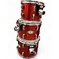 Used Pearl 5 Piece Vision Candy Apple Red Metallic Drum Kit