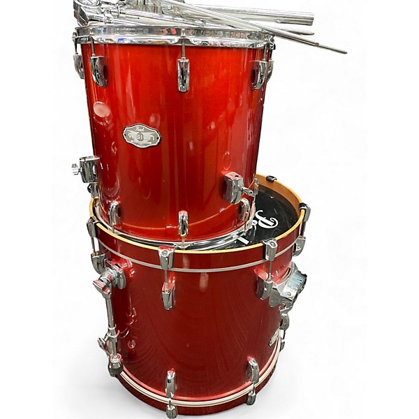 Used Pearl 5 Piece Vision Candy Apple Red Metallic Drum Kit