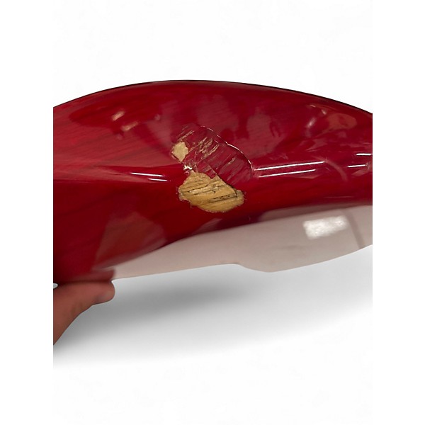 Used Fender Deluxe Stratocaster Candy Apple Red Solid Body Electric Guitar