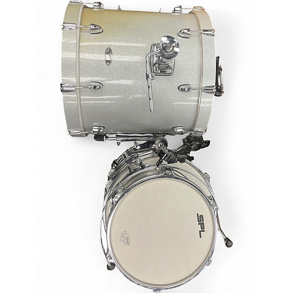 Used SPL 4 Piece Velocity Street Bop White Drum Kit