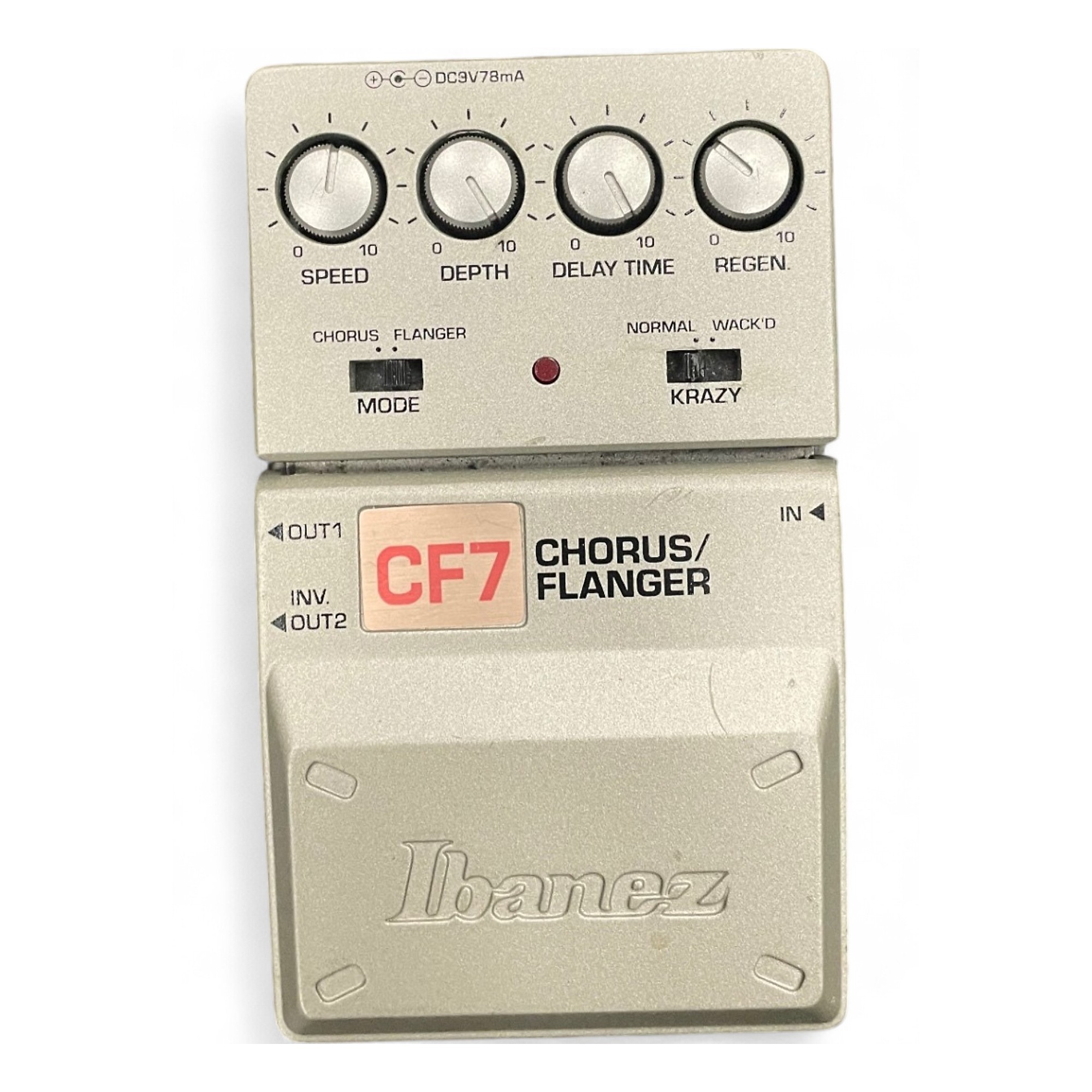 Ibanez CF7 CHORUS FLANGER ギターエフェクター Used Ibanez CF7 Chorus/Flanger Effect Pedal | Guitar Center