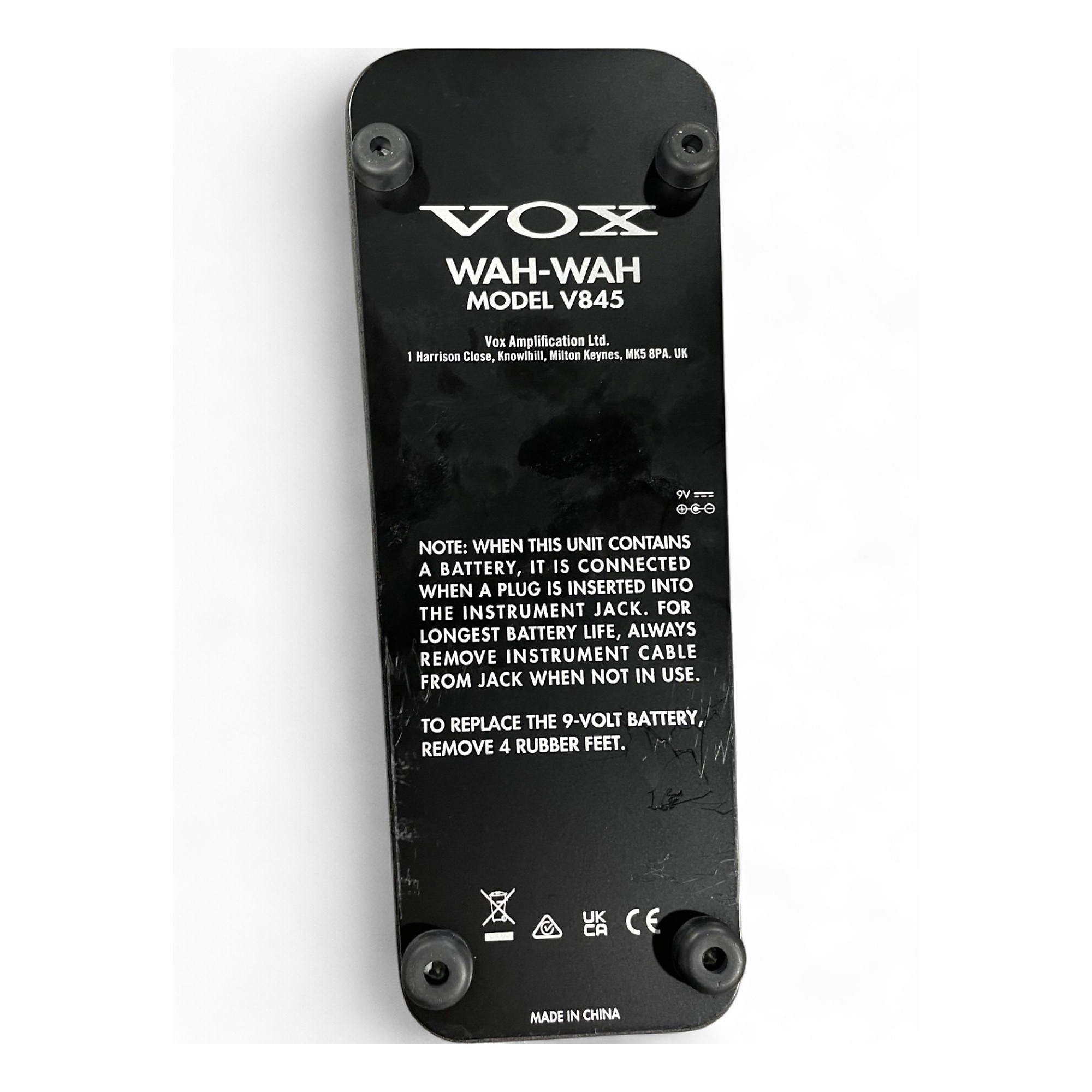 Used VOX V845 Classic Wah Effect Pedal | Guitar Center