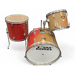 Used Sound Source 3 Piece 3 Piece Shell Pack Orange Drum Kit