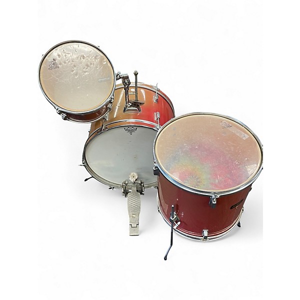 Used Sound Source 3 Piece 3 Piece Shell Pack Orange Drum Kit