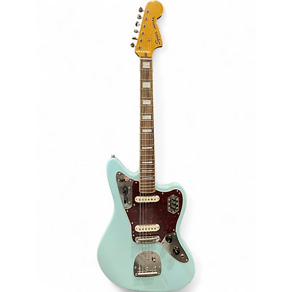 Used Squier Vintage Modified Jaguar Daphne Blue Solid Body Electric Guitar