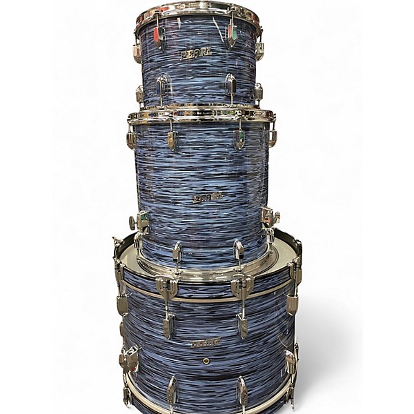 Used Pearl 3 Piece President Ocean Ripple Drum Kit