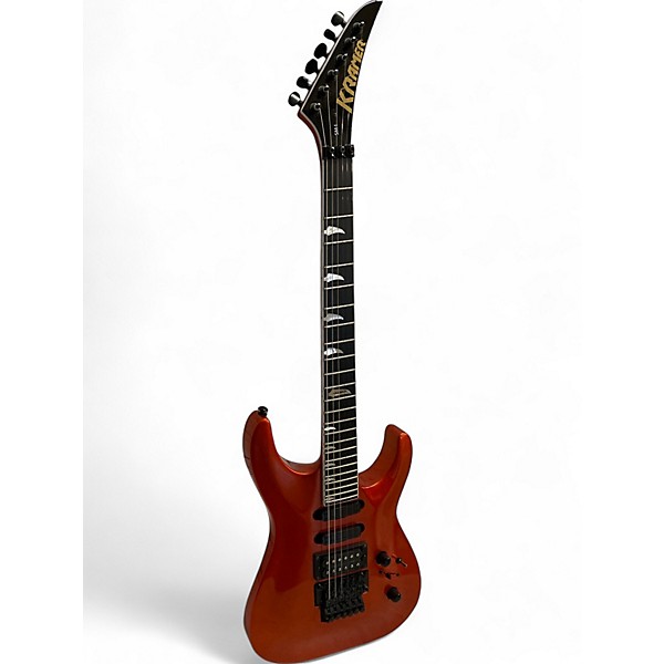 Used Kramer SM1 Metallic Orange Solid Body Electric Guitar