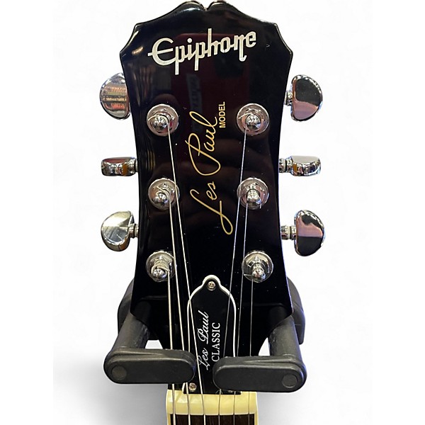 Used Epiphone Les Paul Classic Amber Solid Body Electric Guitar