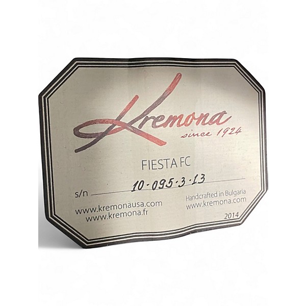 Used Kremona Fiesta FC Natural Classical Acoustic Guitar