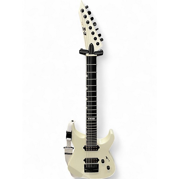 Used ESP E-II M-II 7B Baritone EverTune Electric Guitar Pearl White Solid Body Electric Guitar