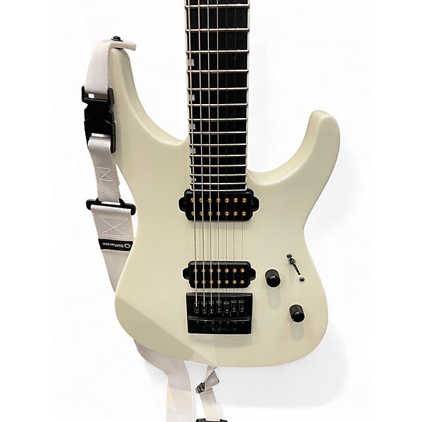 Used ESP E-II M-II 7B Baritone EverTune Electric Guitar Pearl White Solid Body Electric Guitar