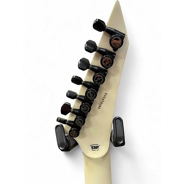 Used ESP E-II M-II 7B Baritone EverTune Electric Guitar Pearl White Solid Body Electric Guitar
