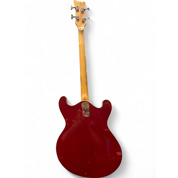 Vintage 1967 Mosrite Combo Cherry Red Electric Bass Guitar