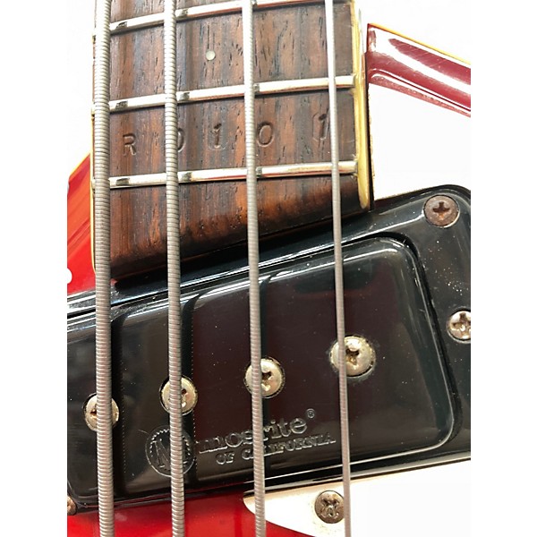 Vintage 1967 Mosrite Combo Cherry Red Electric Bass Guitar