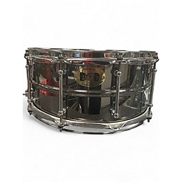 Used Pork Pie 14X6.5 Big Black Brass Snare black Drum