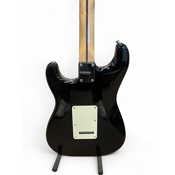 Used 2000s Fender Standard Stratocaster HSS Black Solid Body Electric Guitar