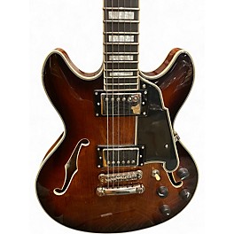 Used D'Angelico Premier Mini DC Brown Burst Hollow Body Electric Guitar