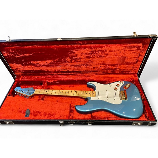 Used 1980s Fender The Strat Blue Sapphire Solid Body Electric Guitar