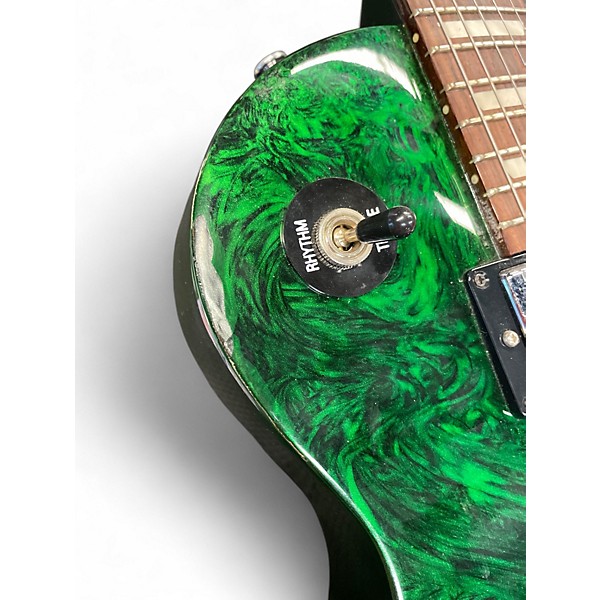 Used 2011 Gibson Anniversary Nashville Flood Les Paul Studio Green Swirl Solid Body Electric Guitar