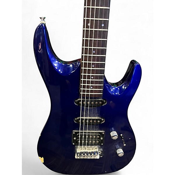 Used Aria Ma10 Blue Solid Body Electric Guitar