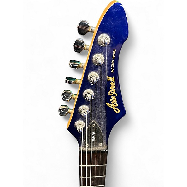 Used Aria Ma10 Blue Solid Body Electric Guitar