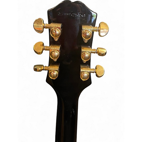 Used Epiphone Les Paul Custom Black and Gold Solid Body Electric Guitar