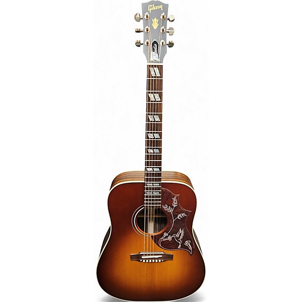 Used Gibson Hummingbird 2 Tone Sunburst Acoustic Electric Guitar