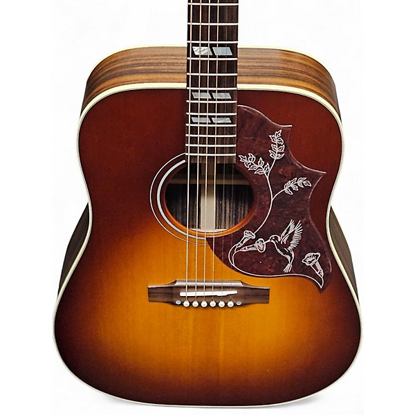 Used Gibson Hummingbird 2 Tone Sunburst Acoustic Electric Guitar