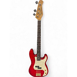 Used Jay Turser P bass Trans Red Electric Bass Guitar